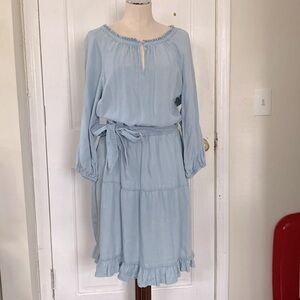 Lauren Ralph Lauren Indigo  Mist Wash  Denim Dress